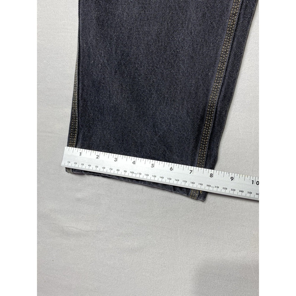 NNSNS Bigfoot Jeans 28x28 Black Baggy Skate Denim Embroidered Y2K - Picture 2 of 8